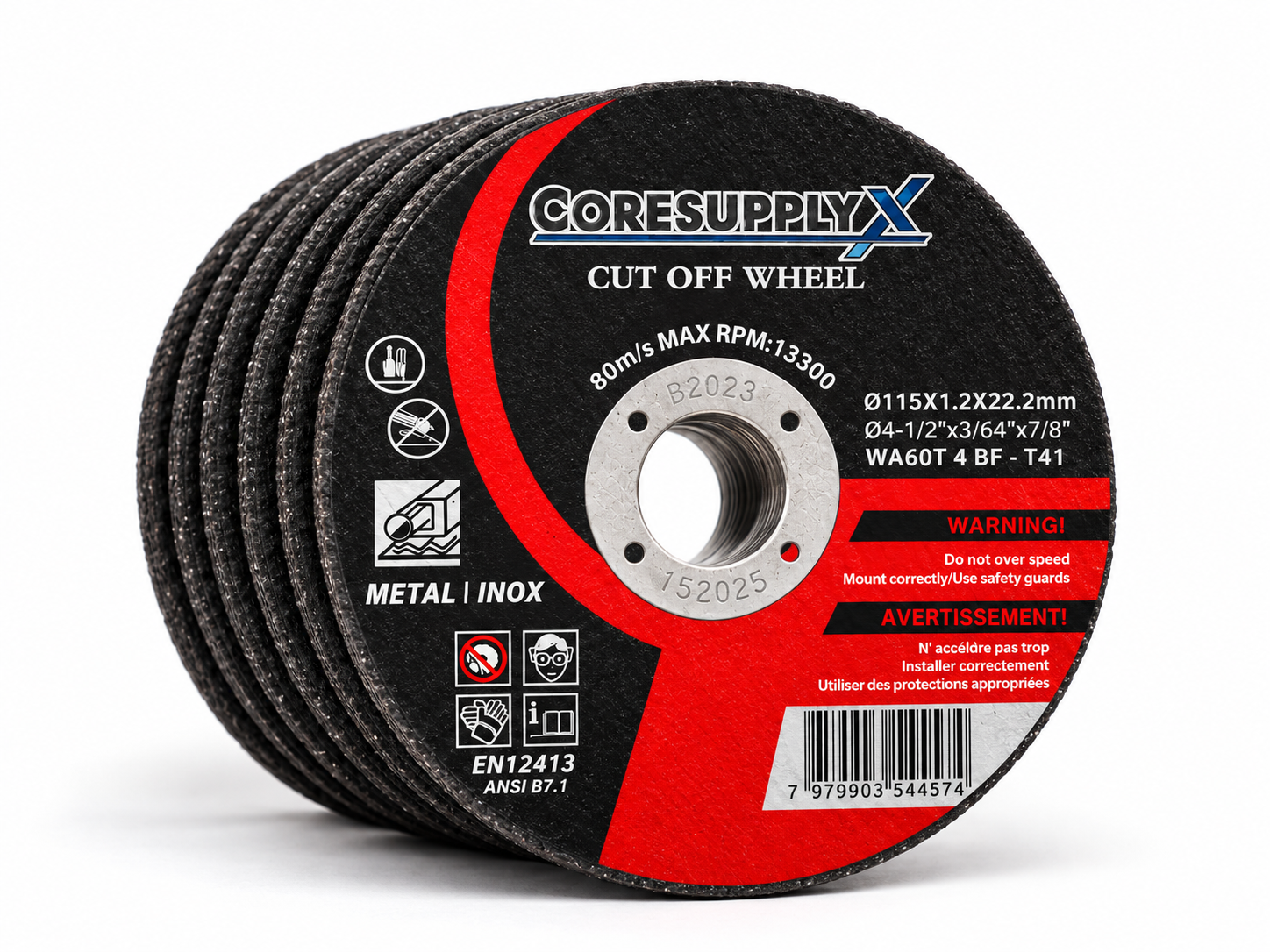 4-1/2” x .045” x 7/8” – Type 41 - Cut-Off Wheel for Metal and Stainless Steel (INOX) - Image 4