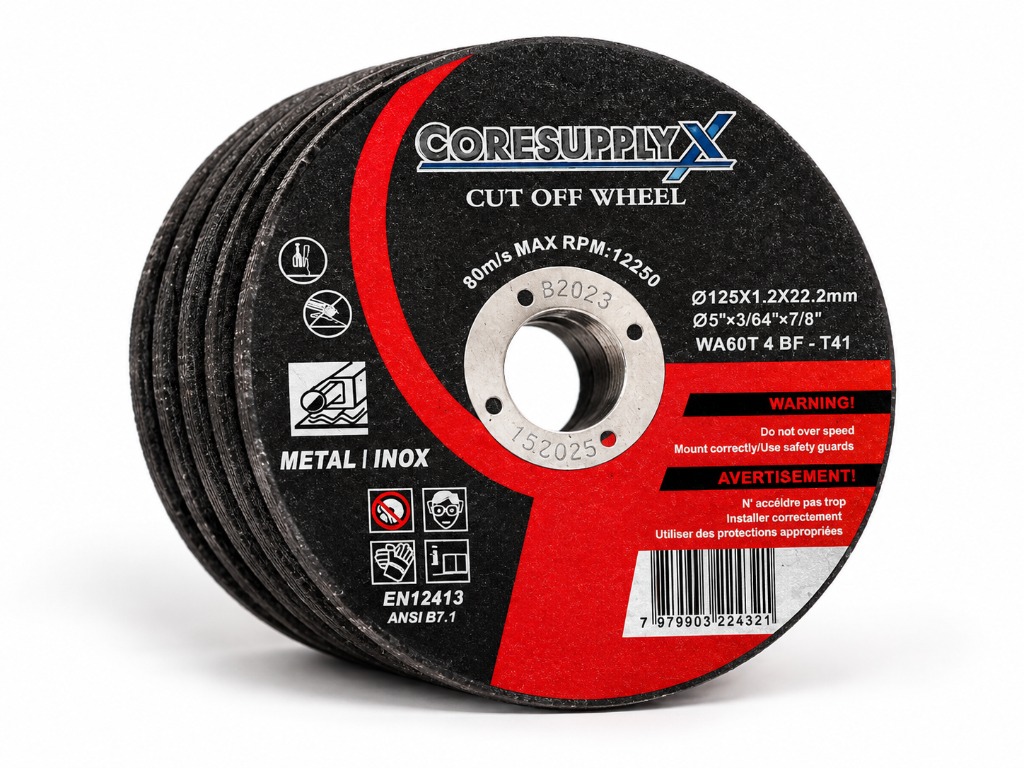 5” x .045” x 7/8” – T41 - Cut-Off Wheel for Metal and Stainless Steel (INOX) - Image 4